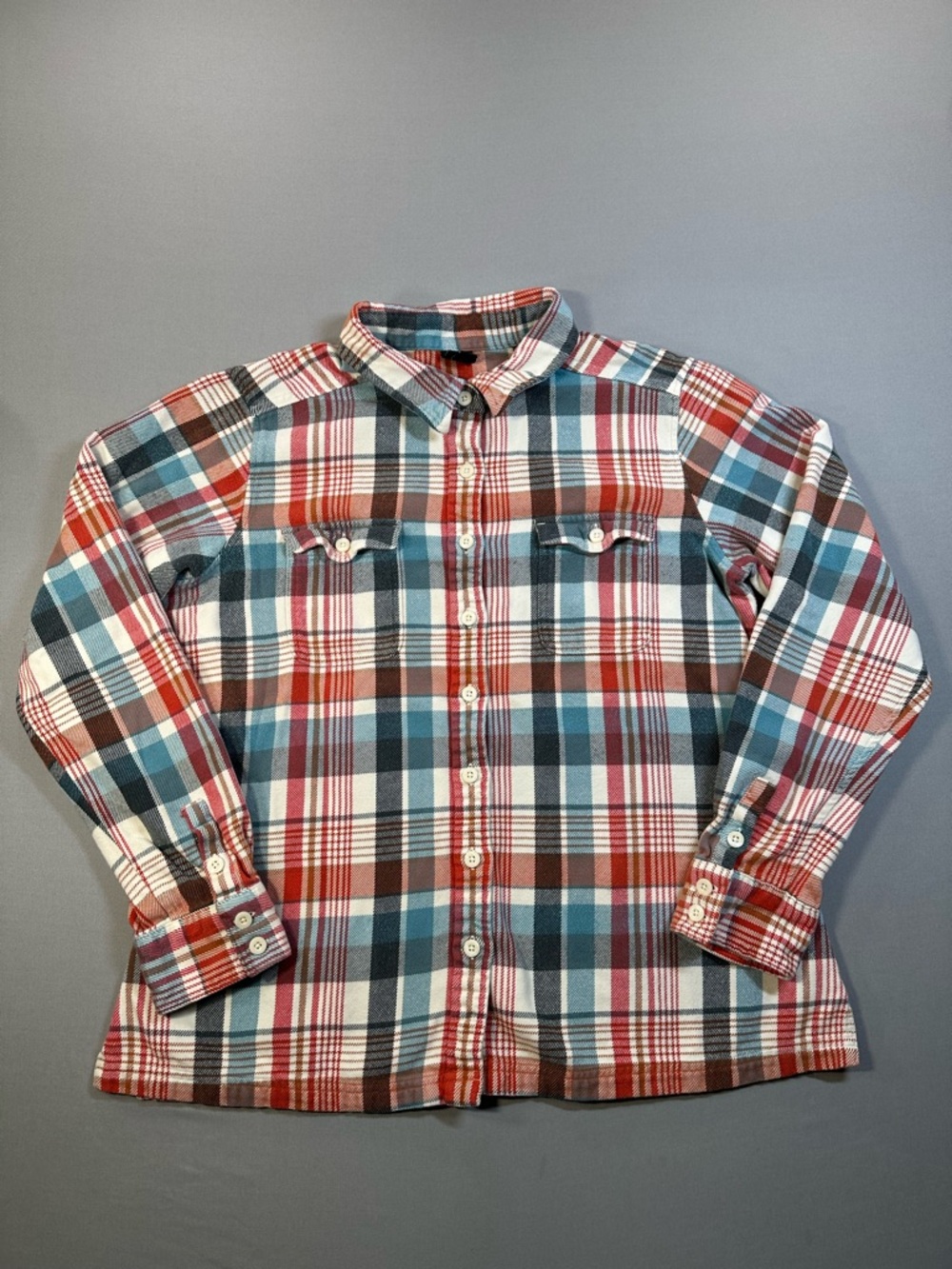 Patagonia Long-Sleeved Fjord Flannel Shirt, Button Down - Womens 14